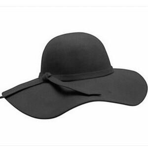 Dark Green Wool Floppy Fedora Hat | Wide Brim Bowler | Forest Hunter Felt Cap